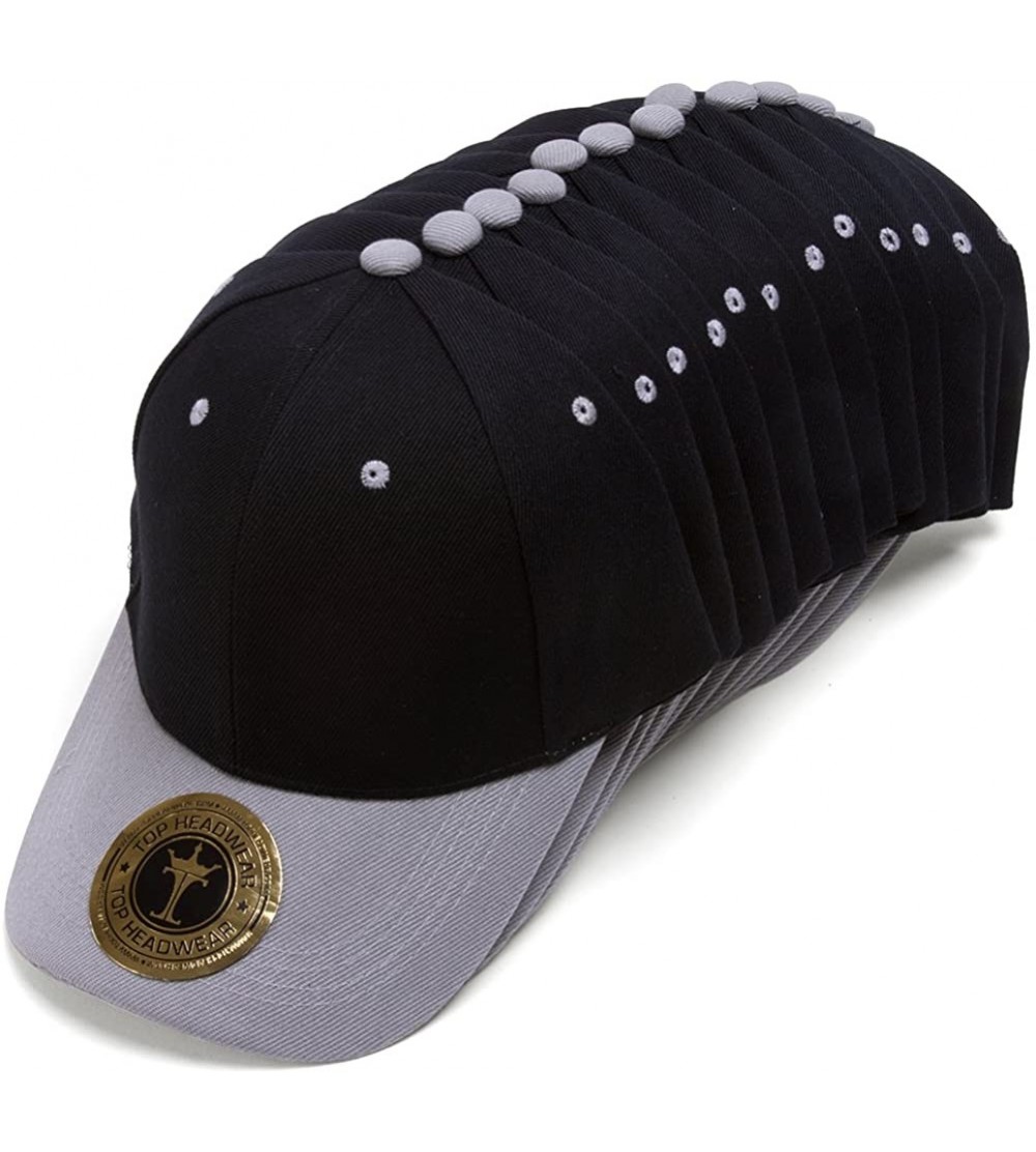 Baseball Caps 12-Pack Adjustable Baseball Hat - CF127DPSJUT $23.24