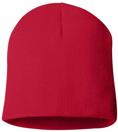 Skullies & Beanies 3810 - USA-Made 8½' Inch Knit Beanie - Red - CF11CYQH3G9 $9.71