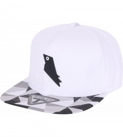 Baseball Caps Animal Paper Folding Rubber Logo Flat Bill Snapback Hat Baseball Cap - Penguin White - C0128RPT8U9 $56.34