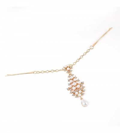 Headbands Head Chain Jewelry for Women- Wedding Brides Headpiece Hair Accessories Rhinestone Crystal Drop Tassel Headband - C...