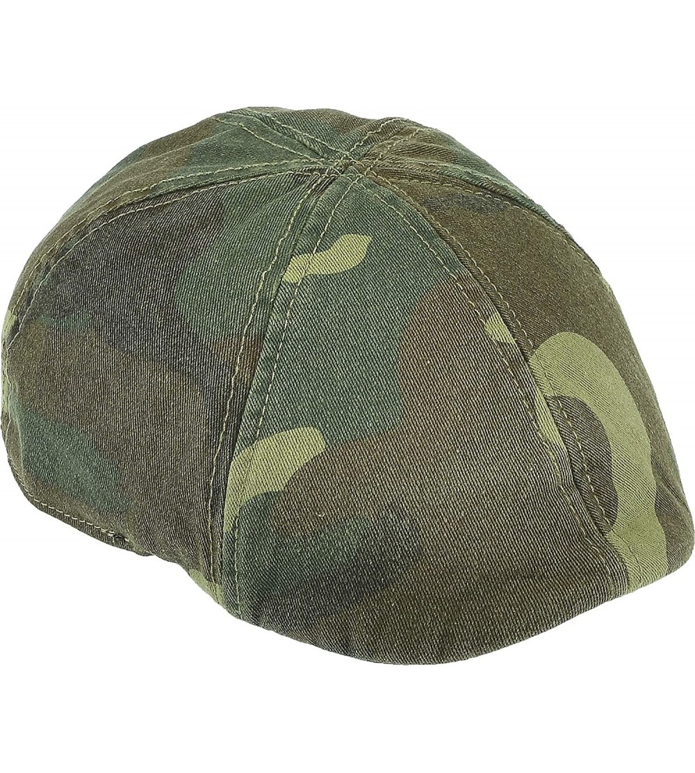 Newsboy Caps Newsboy Hat Denim Gatsby Cap Ivy Flat Driving Cotton Cabbie - Washed Camo - CC193WYXKZ7 $13.41