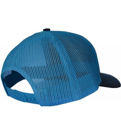 Baseball Caps Outdoor Trucker Hat Snapback - Surf Beach Design - Charcoal/Caribbean Blue - C818UXK3XC2 $22.19