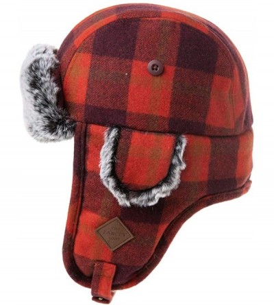 Bomber Hats Unisex Bomber Trapper Earflaps Russian Ushanka Winter Hat Hunting Cap 55-61cm - 89079-orange - CH18ZD49D7S $26.62