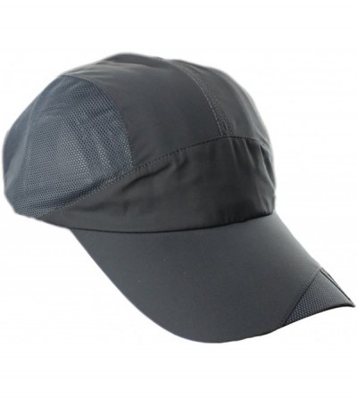 Baseball Caps Mens Snapback Taffeta Golf Baseball Running Summer Mesh Tennis Ball Hat Cap Hats - Dark Gray - C512FGK1QA7 $7.57