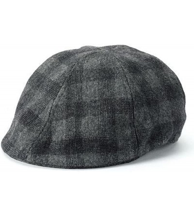 Newsboy Caps Apt. 9 Men Plaid Ivy Newsboy Cap Black Gray Charcoal Cabbie Hat - CX12N5RZLF0 $10.10