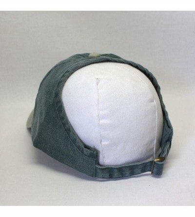 Baseball Caps Ponytail Open Back Washed Cotton Adjustable Baseball Cap - Khaki/Dark Green - CX180Z35X0T $9.90