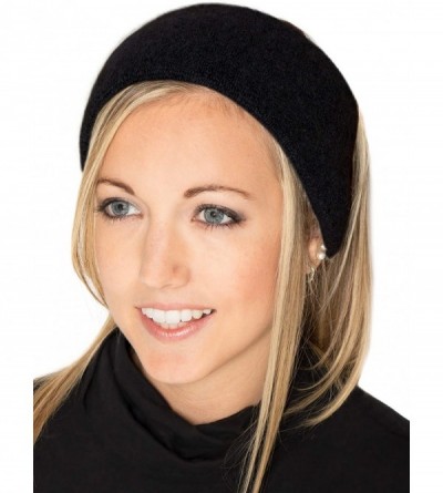 Cold Weather Headbands LUXURY ALPACA Ear Warmer Headband Ski/Snowboard/Sport - Black - C1128QAM6PN $27.04