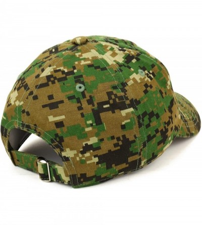 Baseball Caps Best Papa Ever One Line Embroidered Soft Crown 100% Brushed Cotton Cap - Digital Green Camo - C818SSG9C0L $20.55