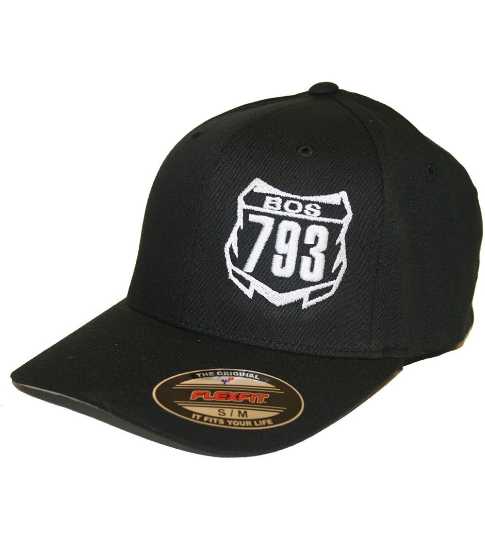 Baseball Caps Custom Personalized Motocross Number Plate Flexfit Hat - White - CW19288K453 $31.16