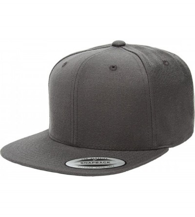 Baseball Caps Custom Hat. 6089 Snapback. Embroidered. Place Your Own Text - Dark Grey - CN188ZEG3A7 $26.62