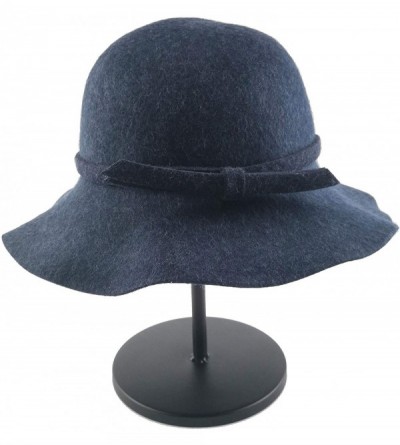 Bucket Hats Cloche Hats for Women 100% Wool Fedora Bucket Bowler Hat 1920s Vintage Kentucky Derby Church Party Hats - C9194HX...