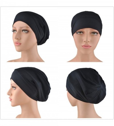 Skullies & Beanies Womens Sleeping 2 Pack Bonnet Slouchy - Black & Gray - C818Q35IICQ $14.76