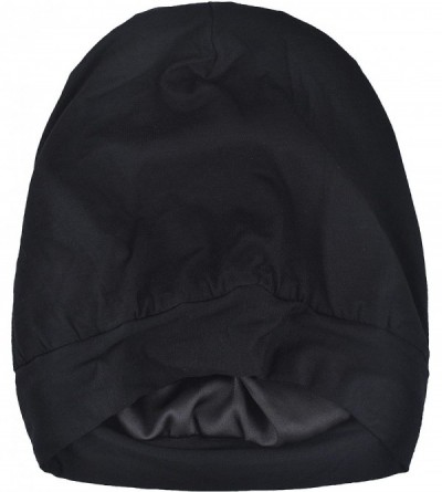 Skullies & Beanies Womens Sleeping 2 Pack Bonnet Slouchy - Black & Gray - C818Q35IICQ $14.76