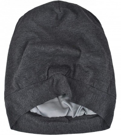 Skullies & Beanies Womens Sleeping 2 Pack Bonnet Slouchy - Black & Gray - C818Q35IICQ $14.76