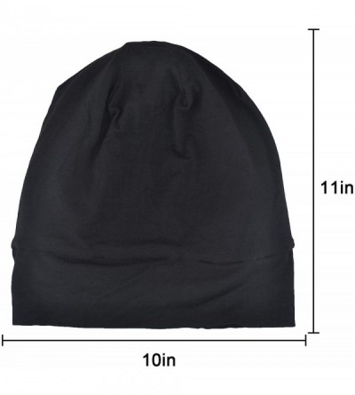 Skullies & Beanies Womens Sleeping 2 Pack Bonnet Slouchy - Black & Gray - C818Q35IICQ $14.76