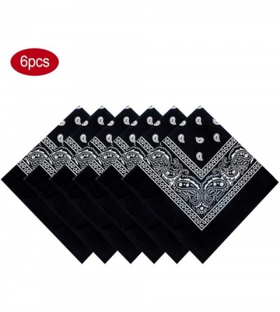 Balaclavas 100% Cotton Multifunctional Bandana Headband Sets Neck Gaiter Scarf Balaclava for Unisex - Black 6pcs - CX1993SZS7...