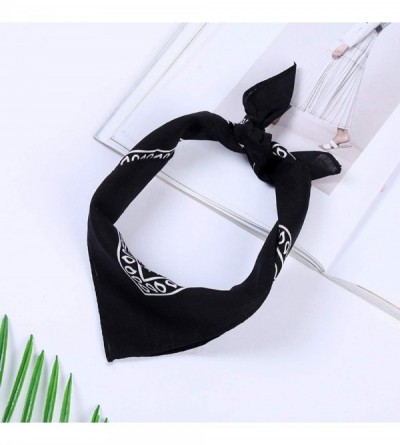 Balaclavas 100% Cotton Multifunctional Bandana Headband Sets Neck Gaiter Scarf Balaclava for Unisex - Black 6pcs - CX1993SZS7...