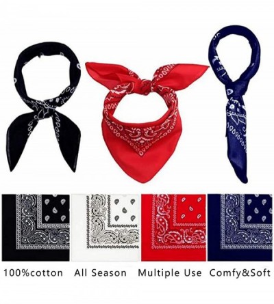 Balaclavas 100% Cotton Multifunctional Bandana Headband Sets Neck Gaiter Scarf Balaclava for Unisex - Black 6pcs - CX1993SZS7...