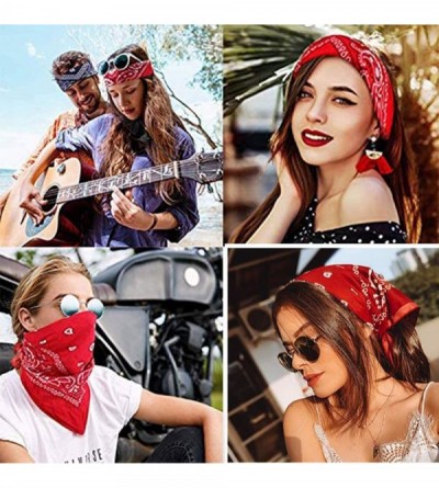 Balaclavas 100% Cotton Multifunctional Bandana Headband Sets Neck Gaiter Scarf Balaclava for Unisex - Black 6pcs - CX1993SZS7...