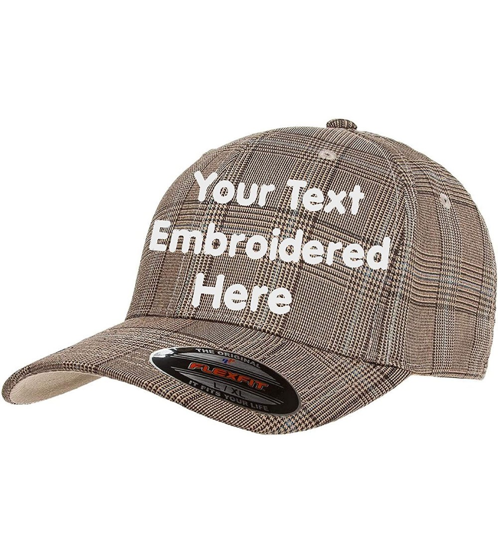 Baseball Caps Custom Hat Flexfit 6277 6533 Delta & More Embroidered. Your Own Text Curved Bill - C518LWW39TR $22.83