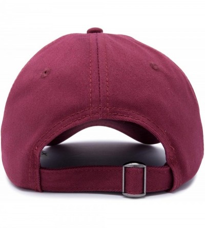 Baseball Caps Women's Rose Baseball Cap Flower Hat - Maroon - CZ18OSIS5MD $11.07