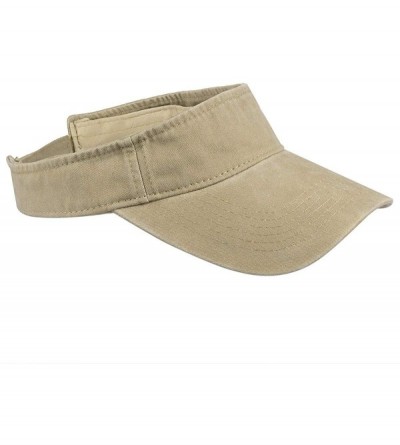 Baseball Caps Cotton Denim Sun Visor Cap for Men and Women- Adjustable Tennis Running Hat for Unisex - Khaki - CP18RQE7S8U $1...