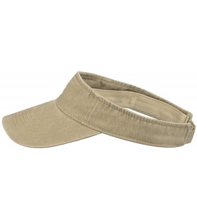 Baseball Caps Cotton Denim Sun Visor Cap for Men and Women- Adjustable Tennis Running Hat for Unisex - Khaki - CP18RQE7S8U $1...