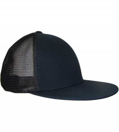 Baseball Caps 6 Panel Mesh Trucker Style Baseball Cap - Black - CL110QTBVK5 $12.08