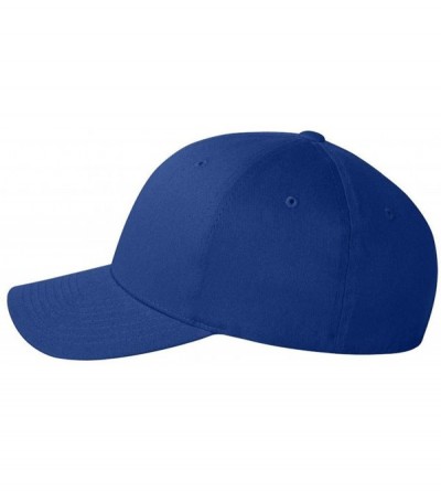 Visors Cotton Twill Fitted Cap - Royal - CF12FF8MLWX $27.68