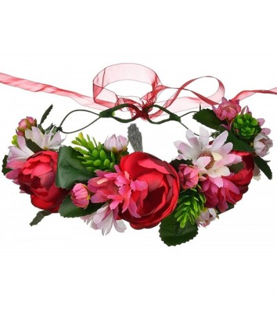 Headbands Maternity Woodland Photo Shoot Peony Flower Crown Hair Wreath Wedding Headband BC44 - CI18DU2GQKE $8.61