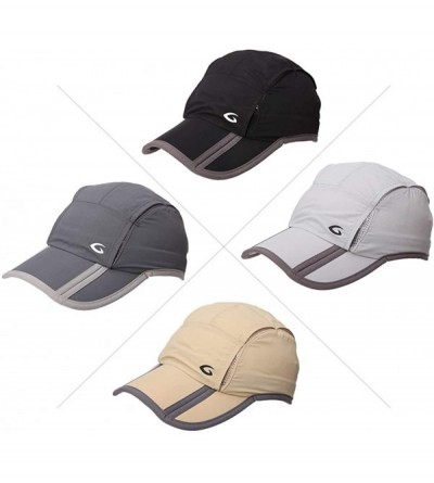 Baseball Caps Unisex SPF Quick-Drying Running Baseball Cap Large Bill Sun Hat 55-61cm - Darkgray_89056 - C618NAKSRH0 $10.77