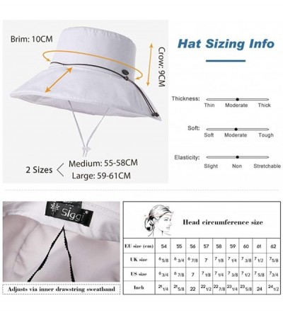 Bucket Hats Womens Packable Ponytail SPF 50 Sun Hat Summer Gardening Hiking Fishing 55-61cm - Navy_99024 - CS18CWDQAD9 $23.02