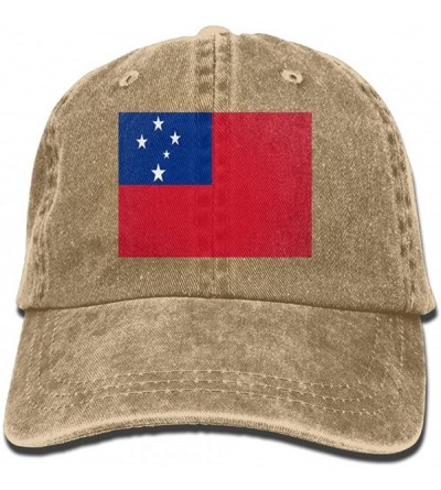 Baseball Caps Samoan Flag Unisex Adult Denim Dad Baseball Hat Sports Outdoor Cowboy Cap For Men and Women - Natural - CP180M6...