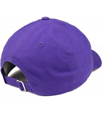 Baseball Caps Number 1 Dad Embroidered Brushed Cotton Dad Hat Cap - Vc300_purple - CJ18QOE6297 $13.01