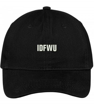 Baseball Caps IDFWU Embroidered Brushed Cotton Adjustable Cap Dad Hat - Black - CG12MS0FCZJ $39.68