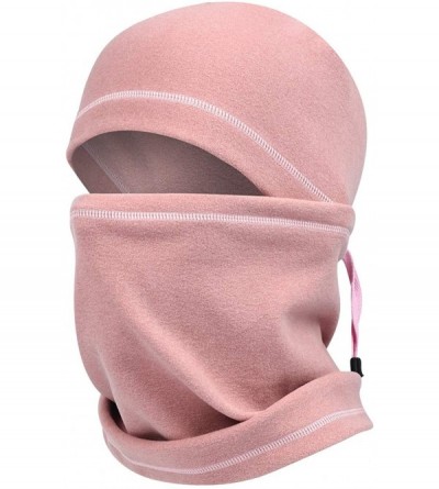 Balaclavas Adjustable Hood Ski Mask Warm Face Cover Winter Cold Weather Balaclava Women Men - Pink-orange Mix - C218Z5UD9OG $...