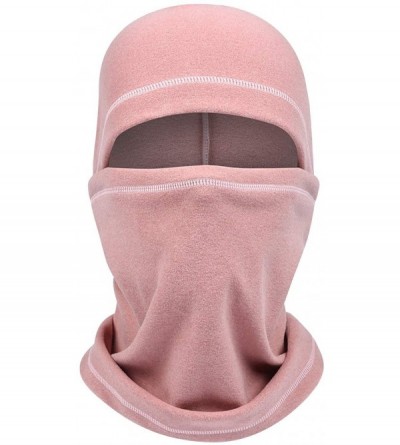 Balaclavas Adjustable Hood Ski Mask Warm Face Cover Winter Cold Weather Balaclava Women Men - Pink-orange Mix - C218Z5UD9OG $...