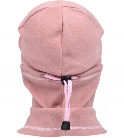 Balaclavas Adjustable Hood Ski Mask Warm Face Cover Winter Cold Weather Balaclava Women Men - Pink-orange Mix - C218Z5UD9OG $...