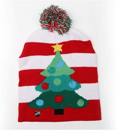 Skullies & Beanies Women Men Crochet Knitted Ball Stripe Stars Winter Warm Beanie Hat Ski Cap - Tree - CB18LH8W4NC $13.61