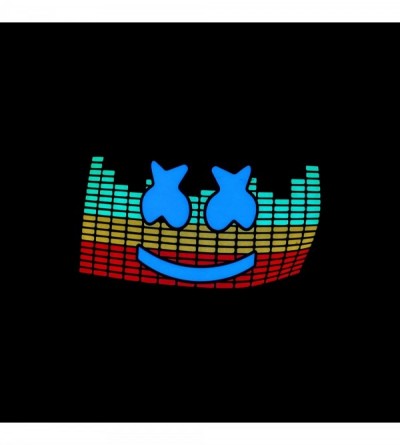 Baseball Caps Flashing LED Hats - Sound Activated Baseball Cap with Lights - Smiley - CY18A9HU673 $21.13