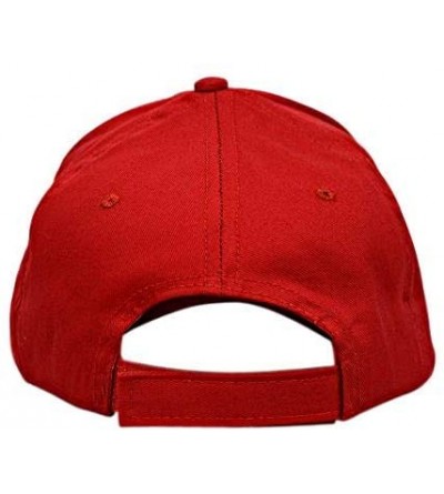 Baseball Caps Cotton Baseball Cap Make America Great Again Trump Hat Adjustable - Red - CD18I3624UY $11.85