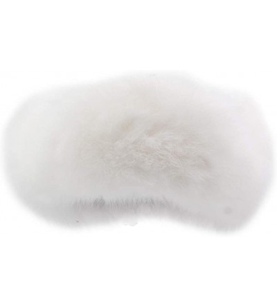 Bomber Hats Fox Fur Russian Trooper Style Hat Adult Winter Ushanka Snow Hat - All White - CX18HZQI6QL $36.65