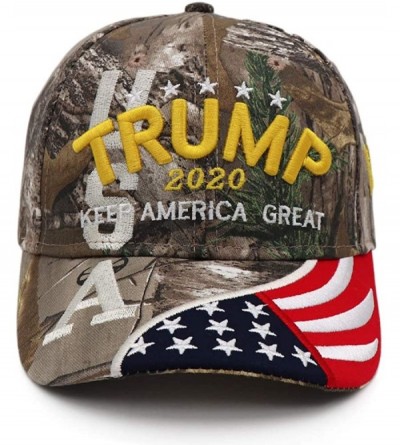 Baseball Caps Keep America Great Hat Donald Trump President 2020 Slogan with USA Flag Cap Adjustable Baseball Cap - New Camo2...