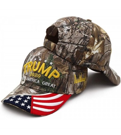 Baseball Caps Keep America Great Hat Donald Trump President 2020 Slogan with USA Flag Cap Adjustable Baseball Cap - New Camo2...