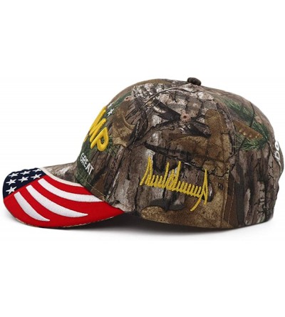 Baseball Caps Keep America Great Hat Donald Trump President 2020 Slogan with USA Flag Cap Adjustable Baseball Cap - New Camo2...