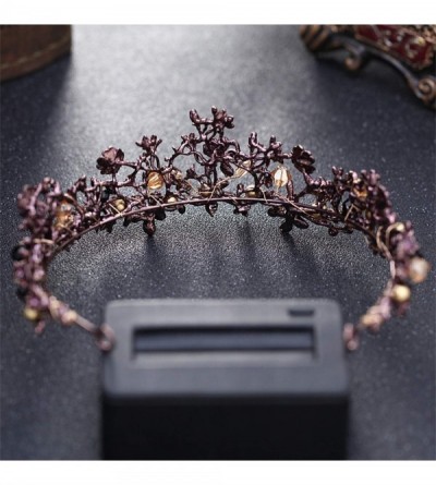 Headbands Vintage Crystal Rhinestone Wedding Accessories - Purple - C618UW3HSI6 $25.02