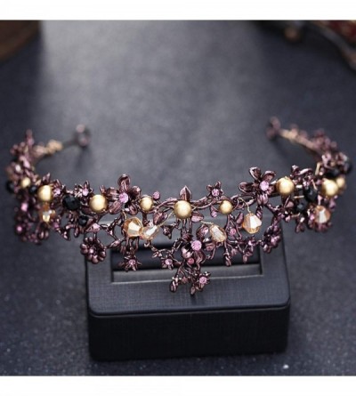 Headbands Vintage Crystal Rhinestone Wedding Accessories - Purple - C618UW3HSI6 $25.02