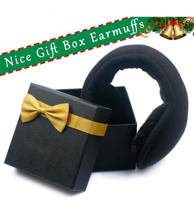 Balaclavas Unisex Foldable Ear Warmers Polar Fleece/kints Winter EarMuffs - 1black-packed in Gift Box - C4129DE6JKP $13.13