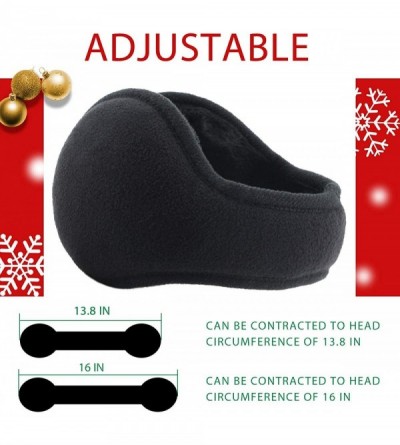 Balaclavas Unisex Foldable Ear Warmers Polar Fleece/kints Winter EarMuffs - 1black-packed in Gift Box - C4129DE6JKP $13.13