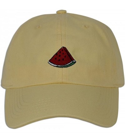 Baseball Caps Watermelon Cap Hat Fruit Dad Fashion Baseball Adjustable Style Unconstructed New - Lt. Yellow - CF183N526GQ $13.63